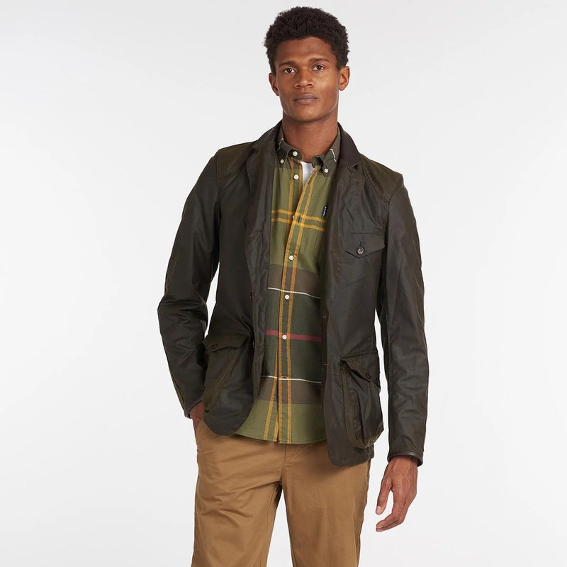 Barbour - Beacon Sports Wax Jacket in Olive | Nigel Clare