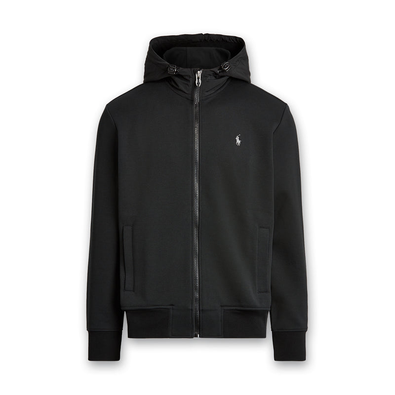 Polo Ralph Lauren - Hybrid Water Repellent Hoodie in Black | Nigel Clare