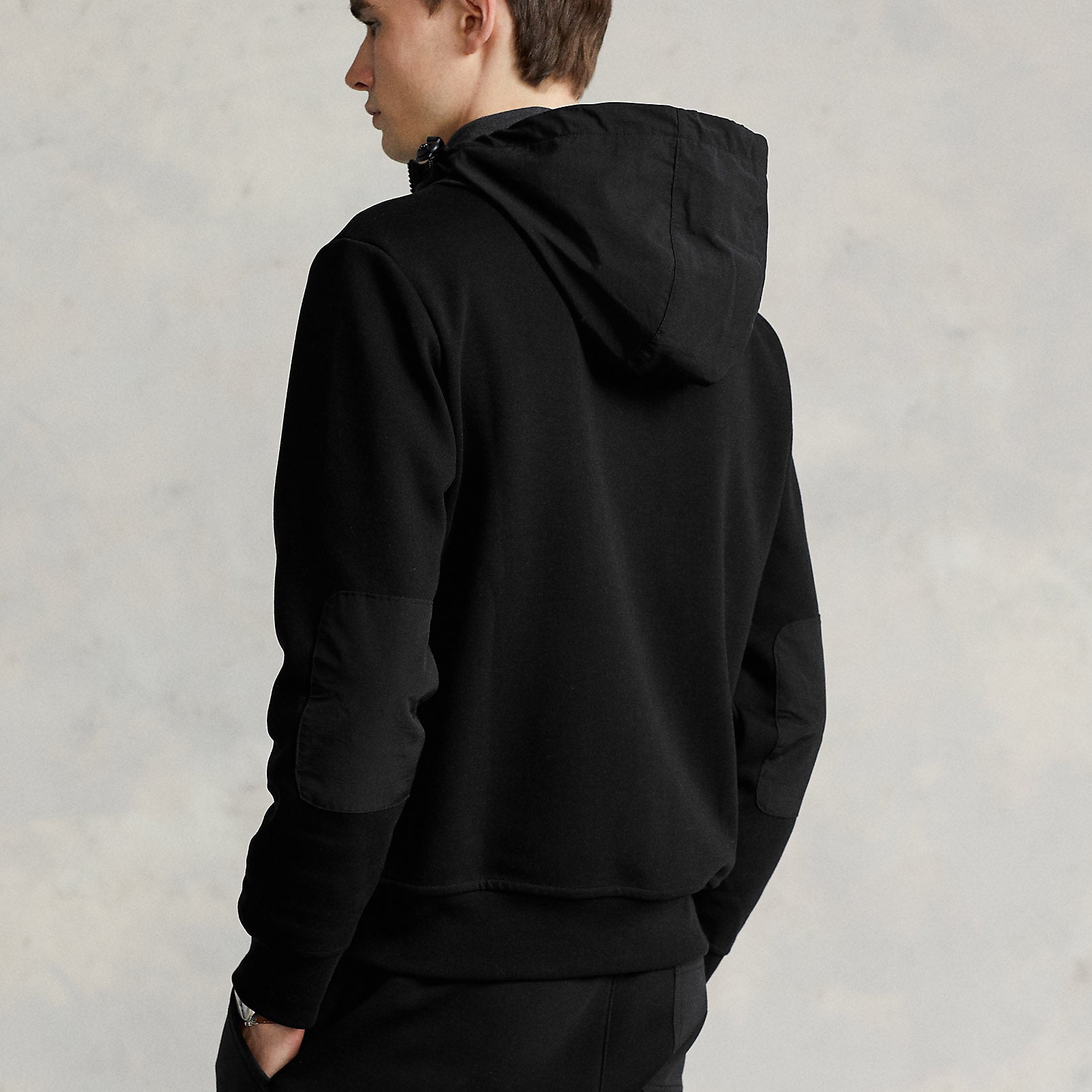 Polo Ralph Lauren - Hybrid Water Repellent Hoodie in Black | Nigel Clare