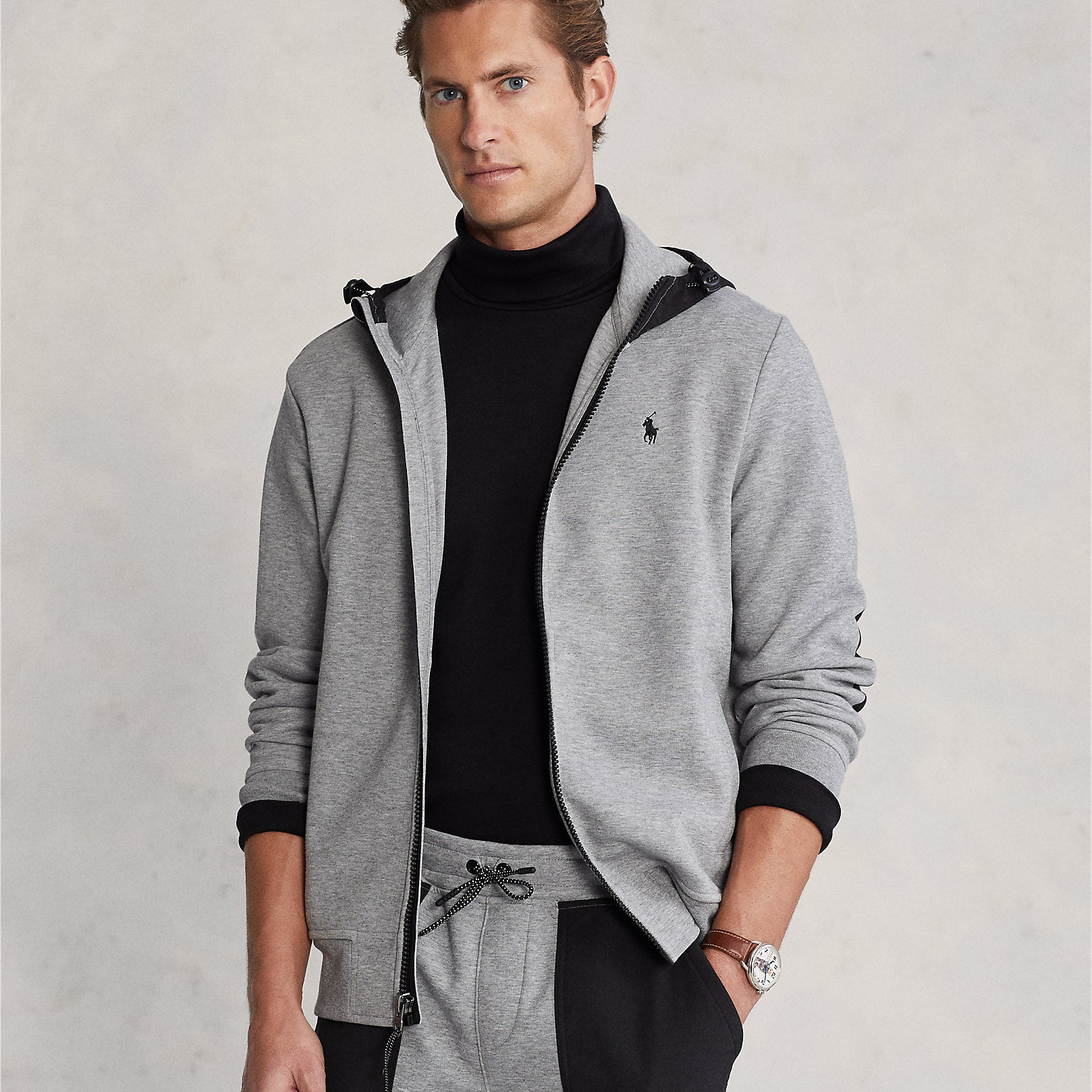 Polo Ralph Lauren - Hybrid Water Repellent Hoodie in Grey | Nigel Clare