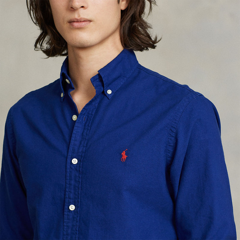 Polo Ralph Lauren - Slim Fit Long Sleeve Sport Shirt in Blue | Nigel Clare