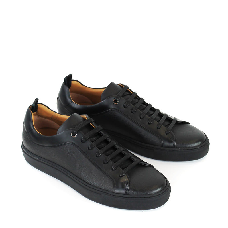 boss black leather trainers