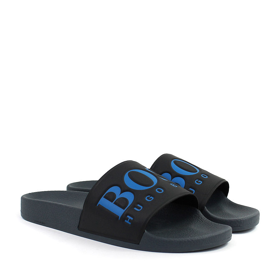 hugo boss sliders blue