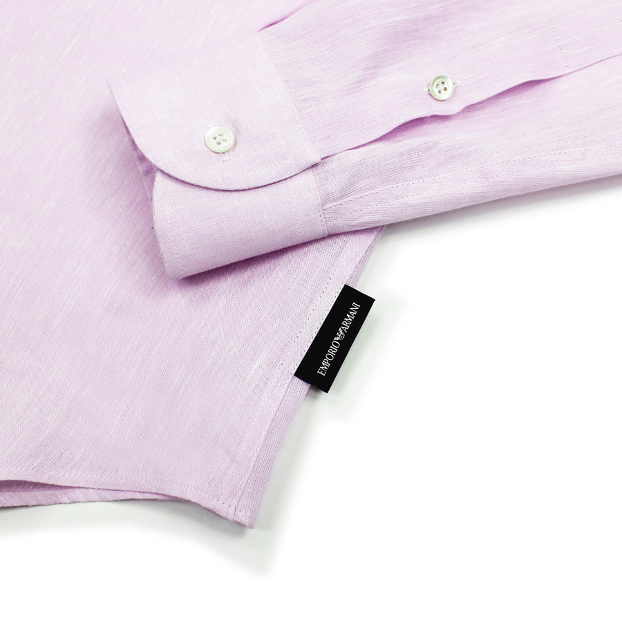 Emporio Armani - Linen Shirt in Light Pink | Nigel Clare