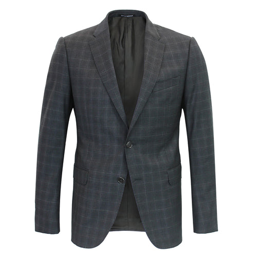 Emporio Armani - M-Line 3 Piece Woven Suit in Blue Check | Nigel Clare