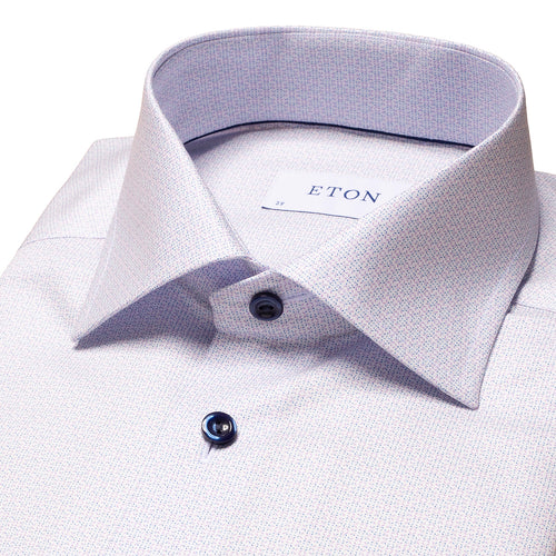 Eton - Contemporary Fit Pin Dot Shirt in Blue | Nigel Clare