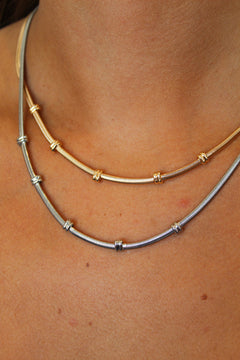 Elongated Snake Chain- Silver