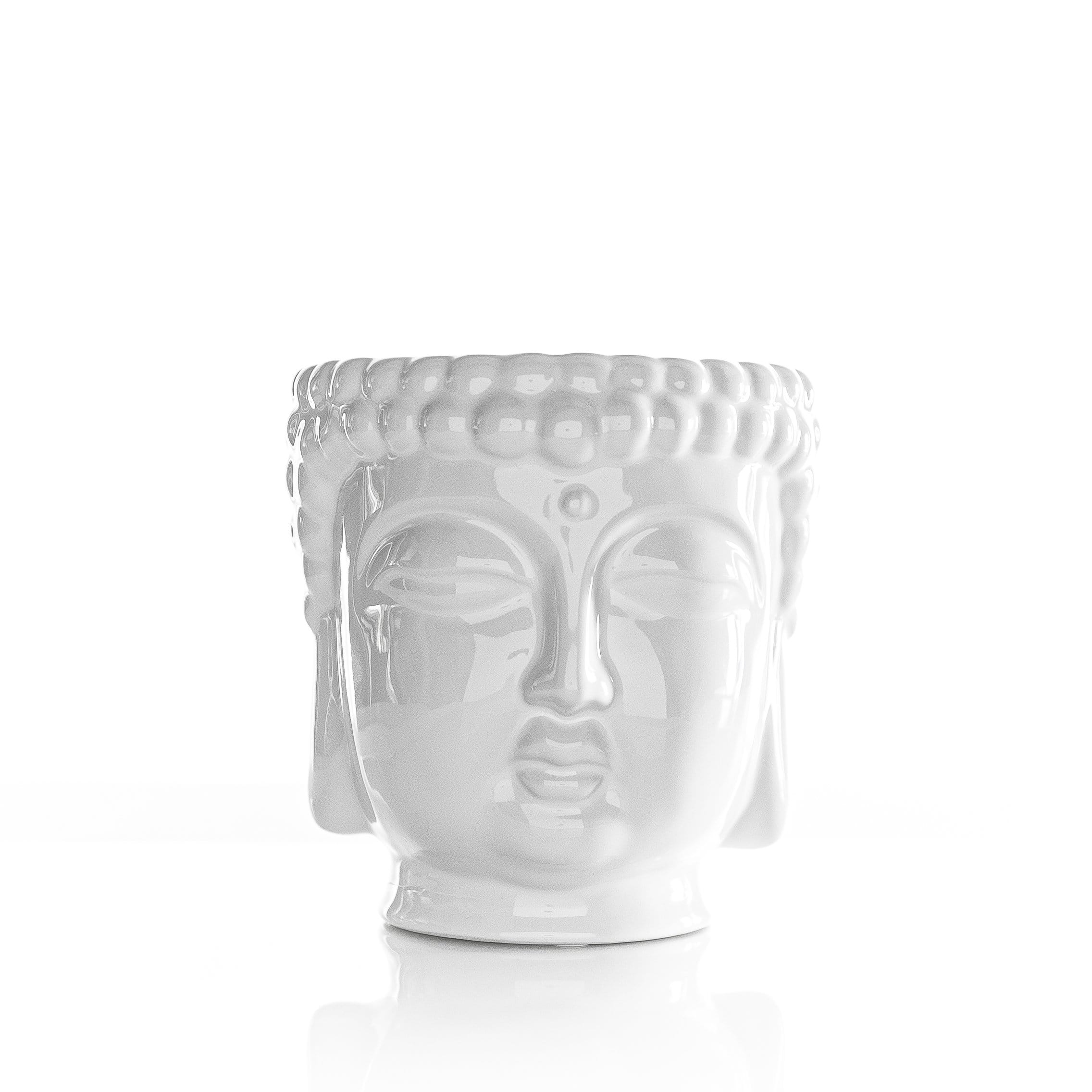 buddha face black and white