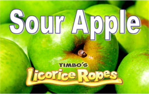 Sour Apple Licorice Ropes With these ropes there's no need to go apple picking to enjoy the crisp and mellow flavor of fresh apples. It's like having a bite of a ripe green sour apple with a Sweet-Sour taste to it. One of many people’s favorite!