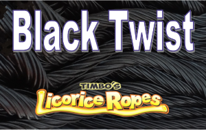 Timbo’s Black Twist Licorice Rope is the genuine article, no anise here! Just the pure black licorice flavor.