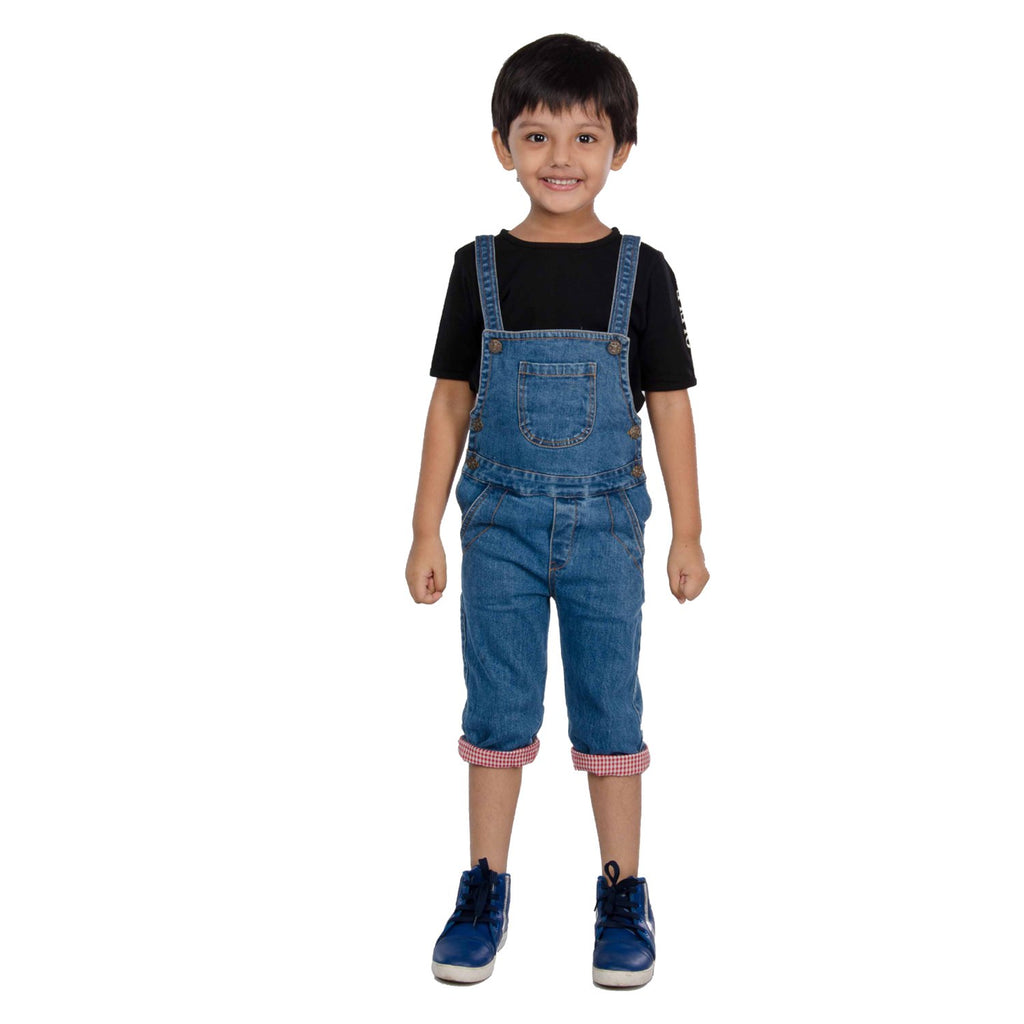 boys black dungarees