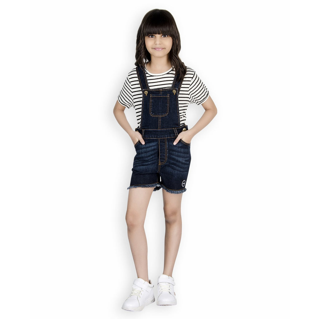 girls denim playsuit