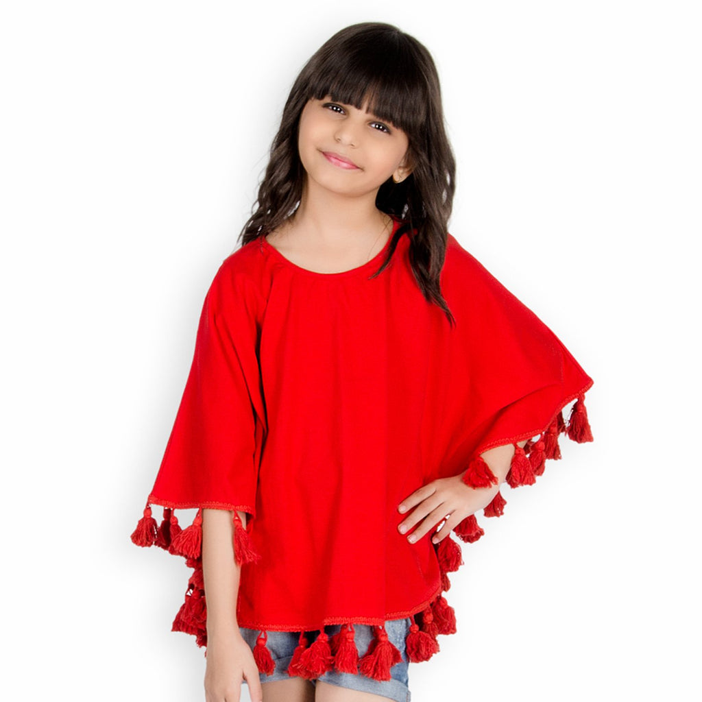 red kaftan dress