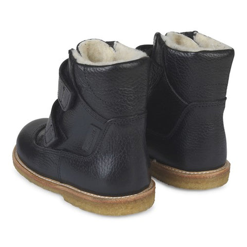 Angulus Tex Black Leather Boot – Flower