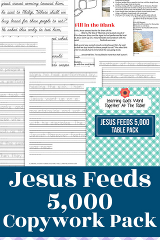 jesus feeds 5000 collage