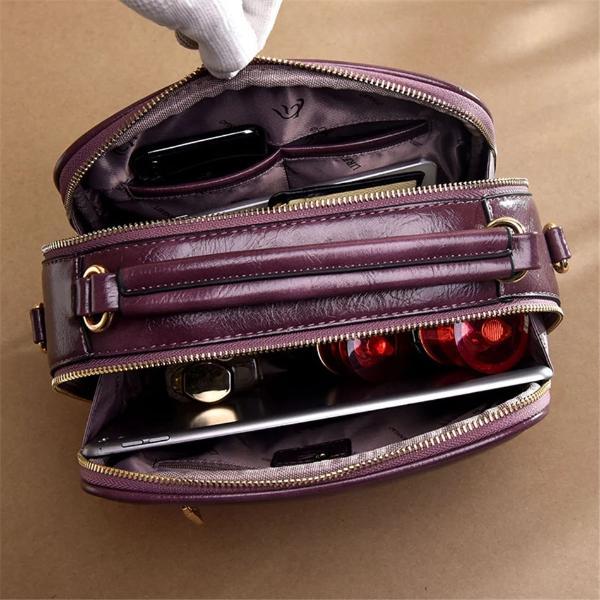 leather purses with multiple compartments