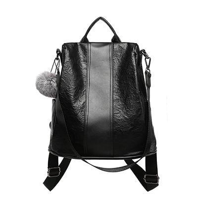 black leather backpack sale