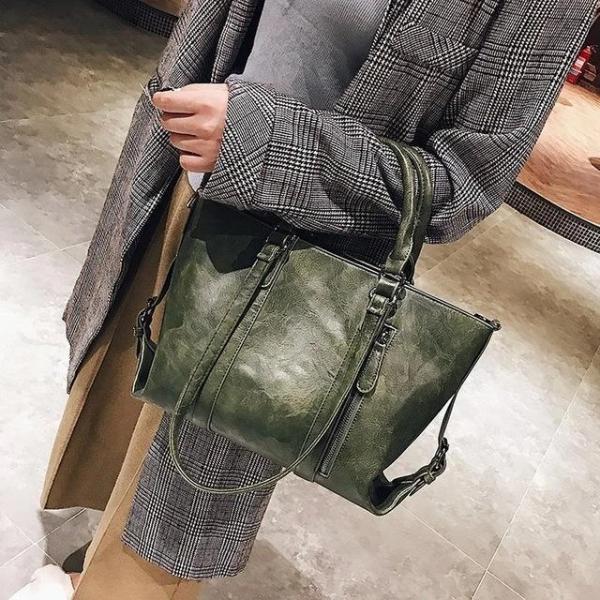 vegan leather crossbody tote