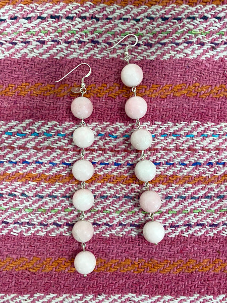 pearl string earrings