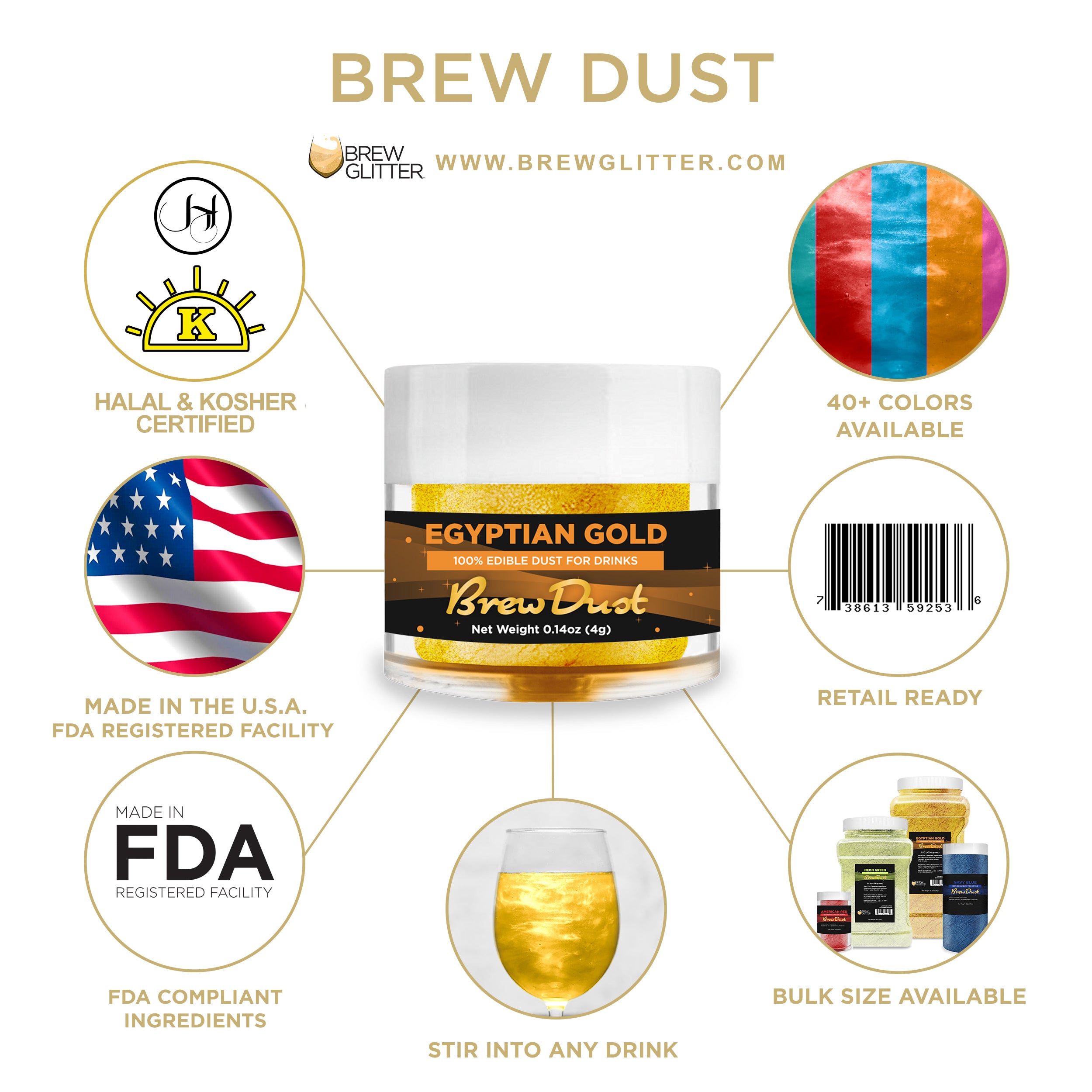 Brew Dust Metallic Edible Drink Powder | Brewglitter.com