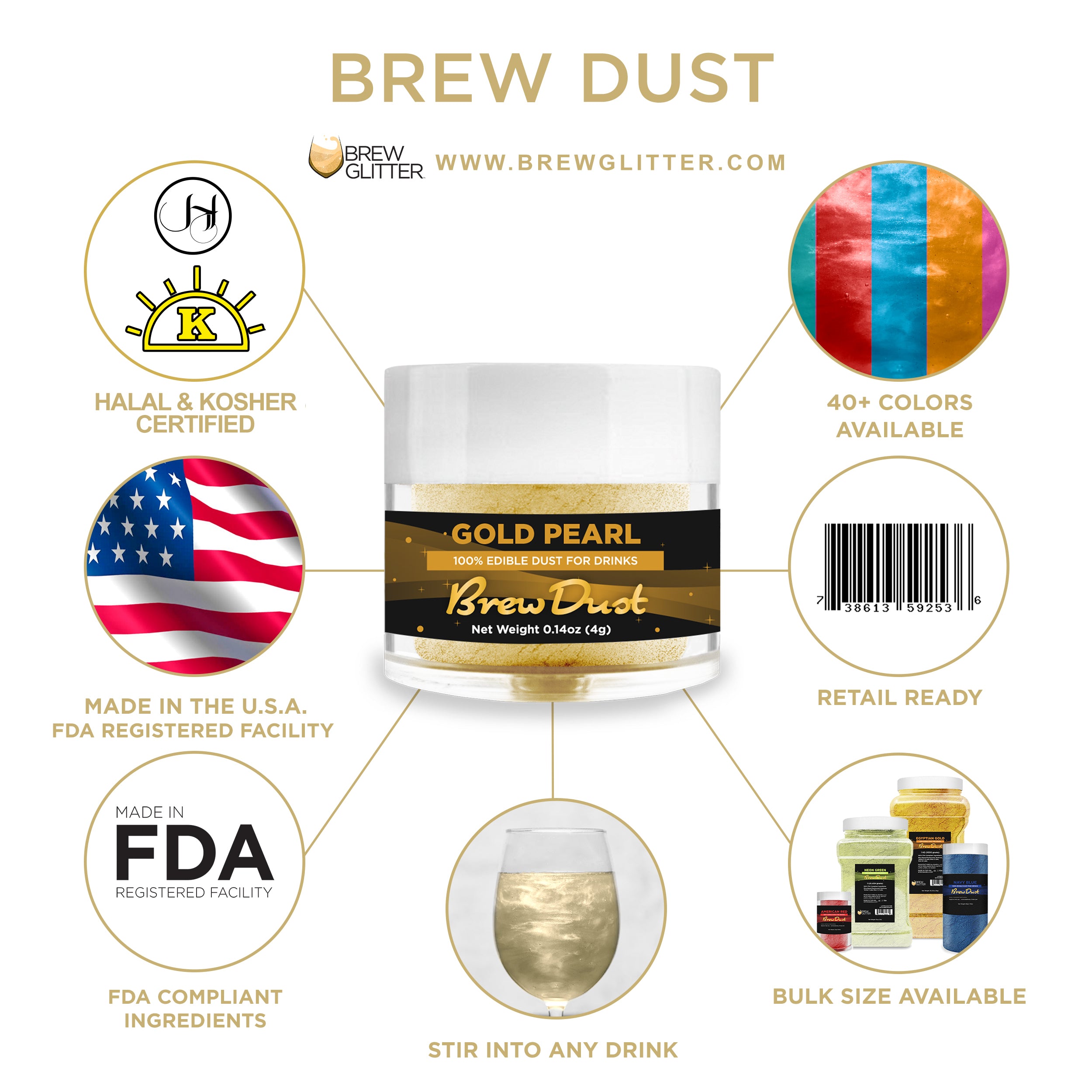 Brew Dust Metallic Edible Drink Powder | Brewglitter.com