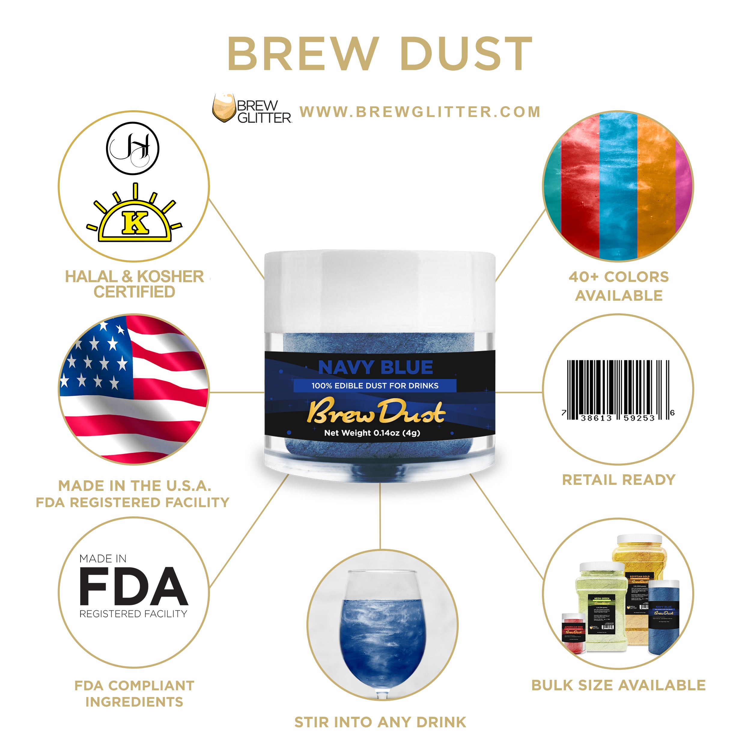 Brew Dust Metallic Edible Drink Powder | Brewglitter.com