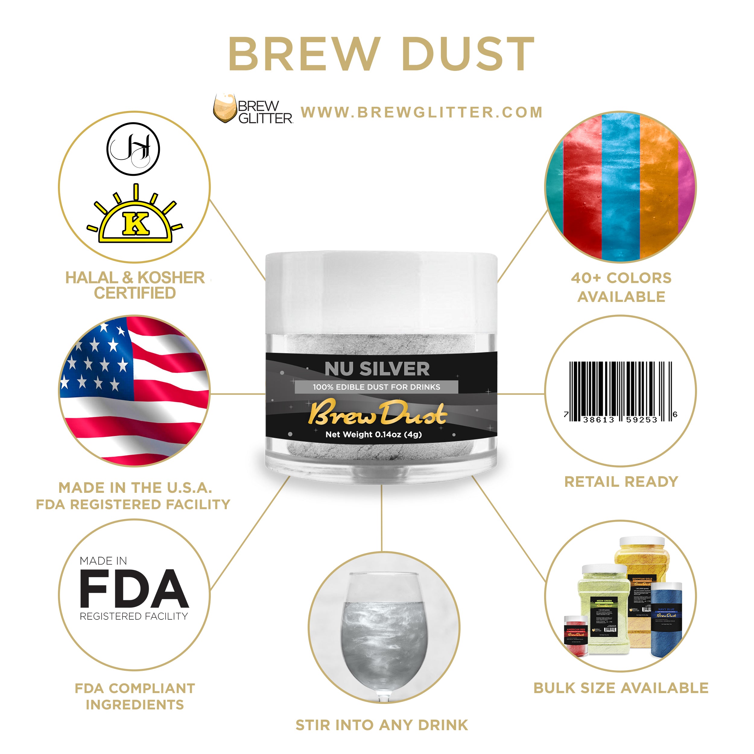 Brew Dust Metallic Edible Drink Powder | Brewglitter.com