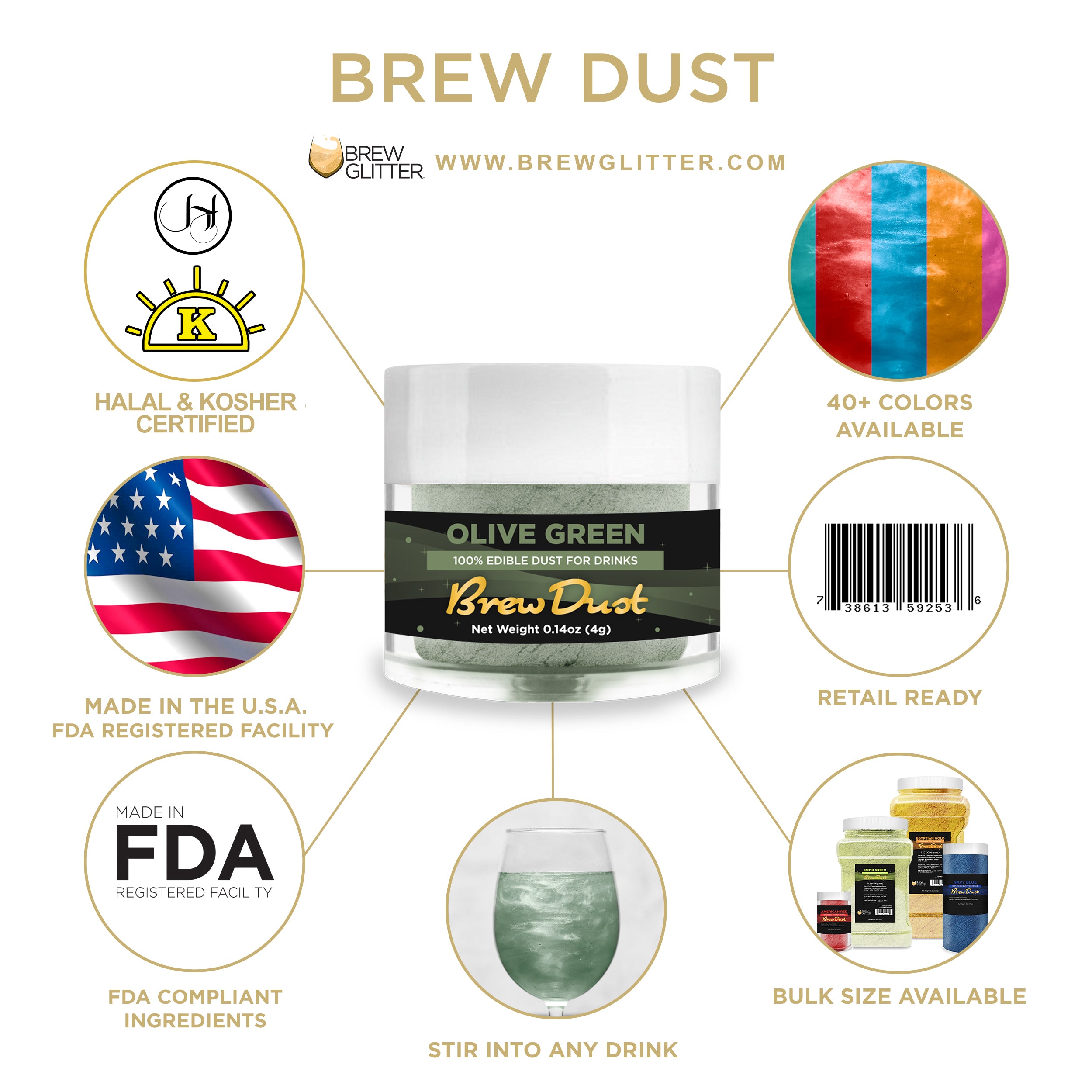 Brew Dust Metallic Edible Drink Powder | Brewglitter.com