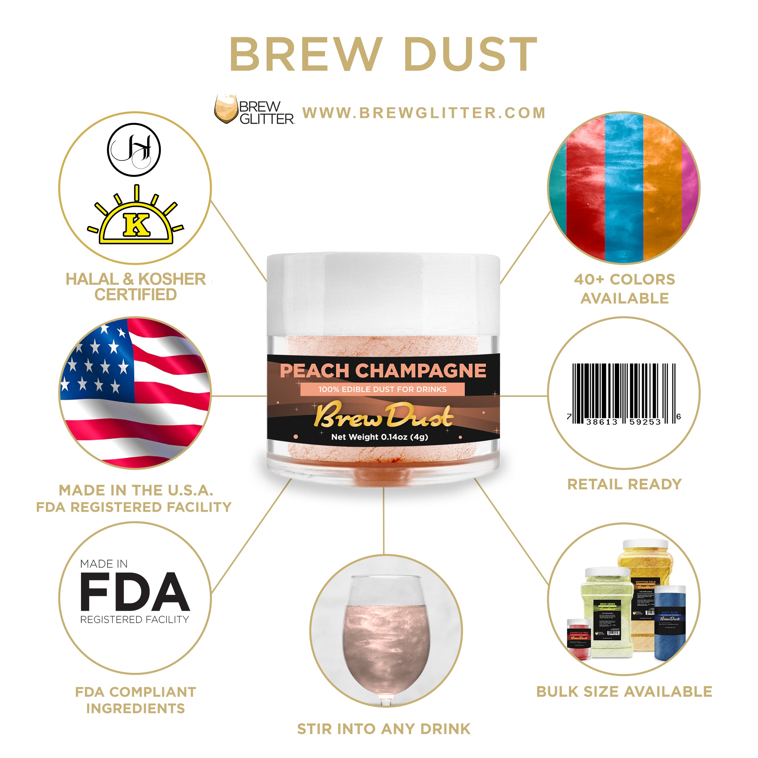 Brew Dust Metallic Edible Drink Powder | Brewglitter.com