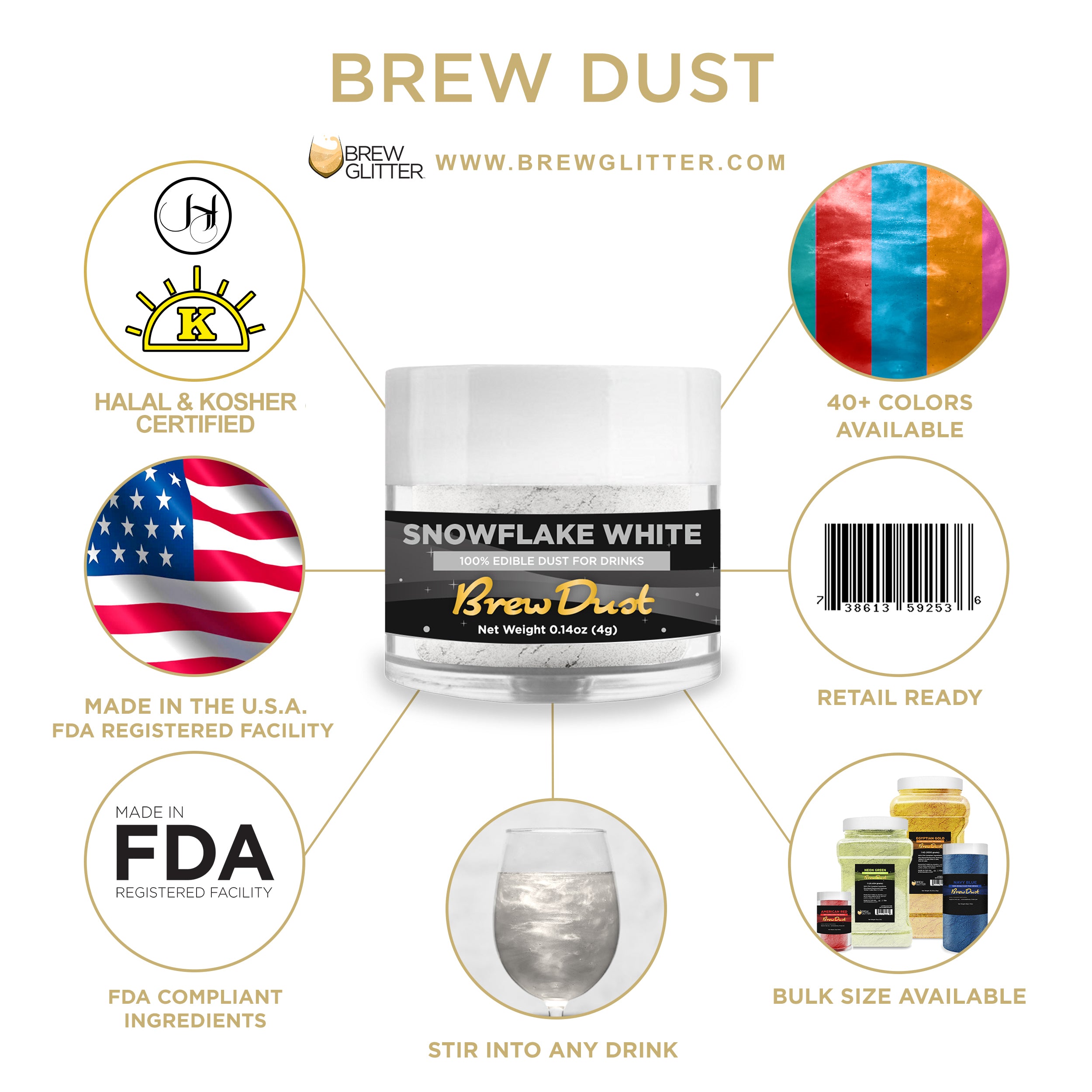 Brew Dust Metallic Edible Drink Powder | Brewglitter.com