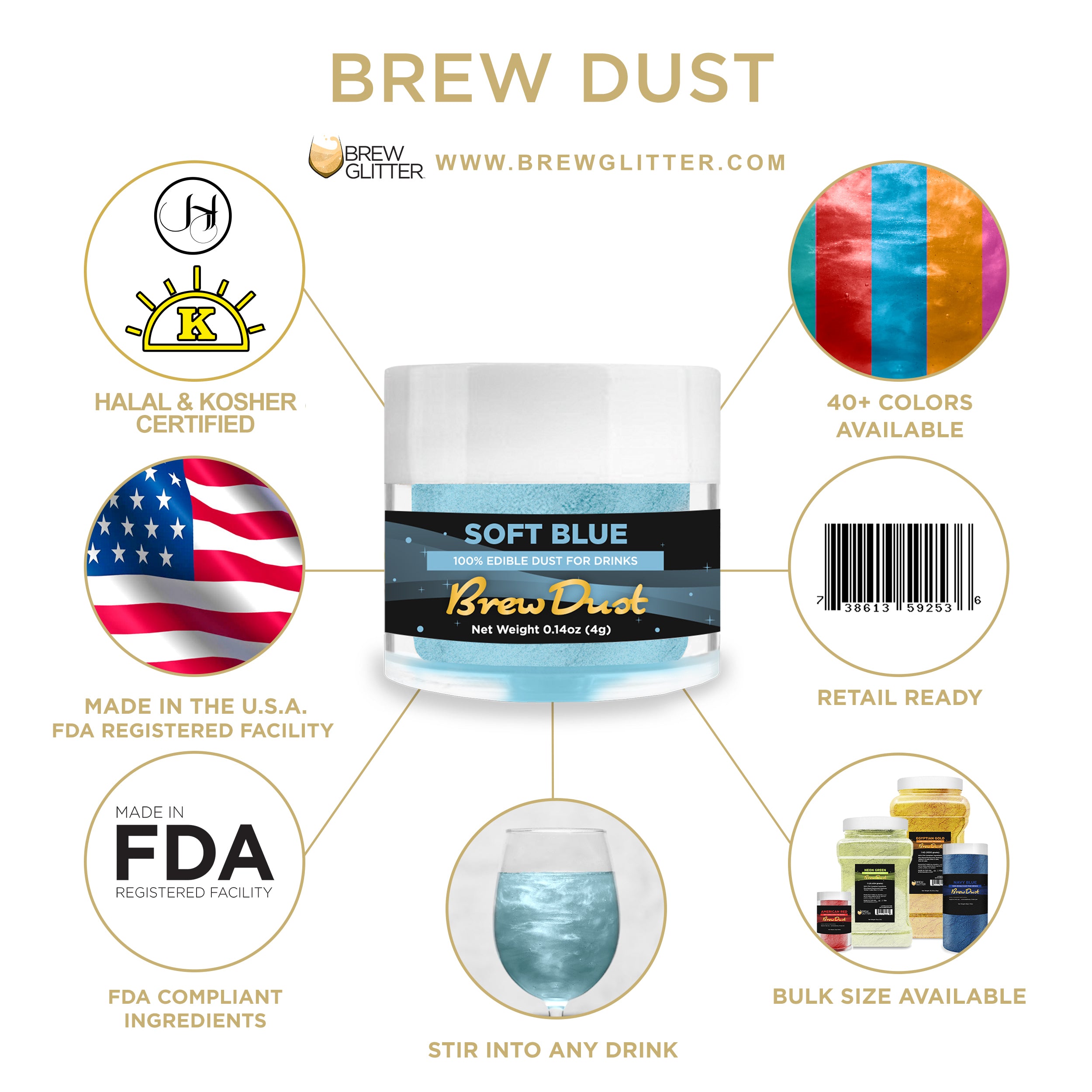 Brew Dust Metallic Edible Drink Powder | Brewglitter.com