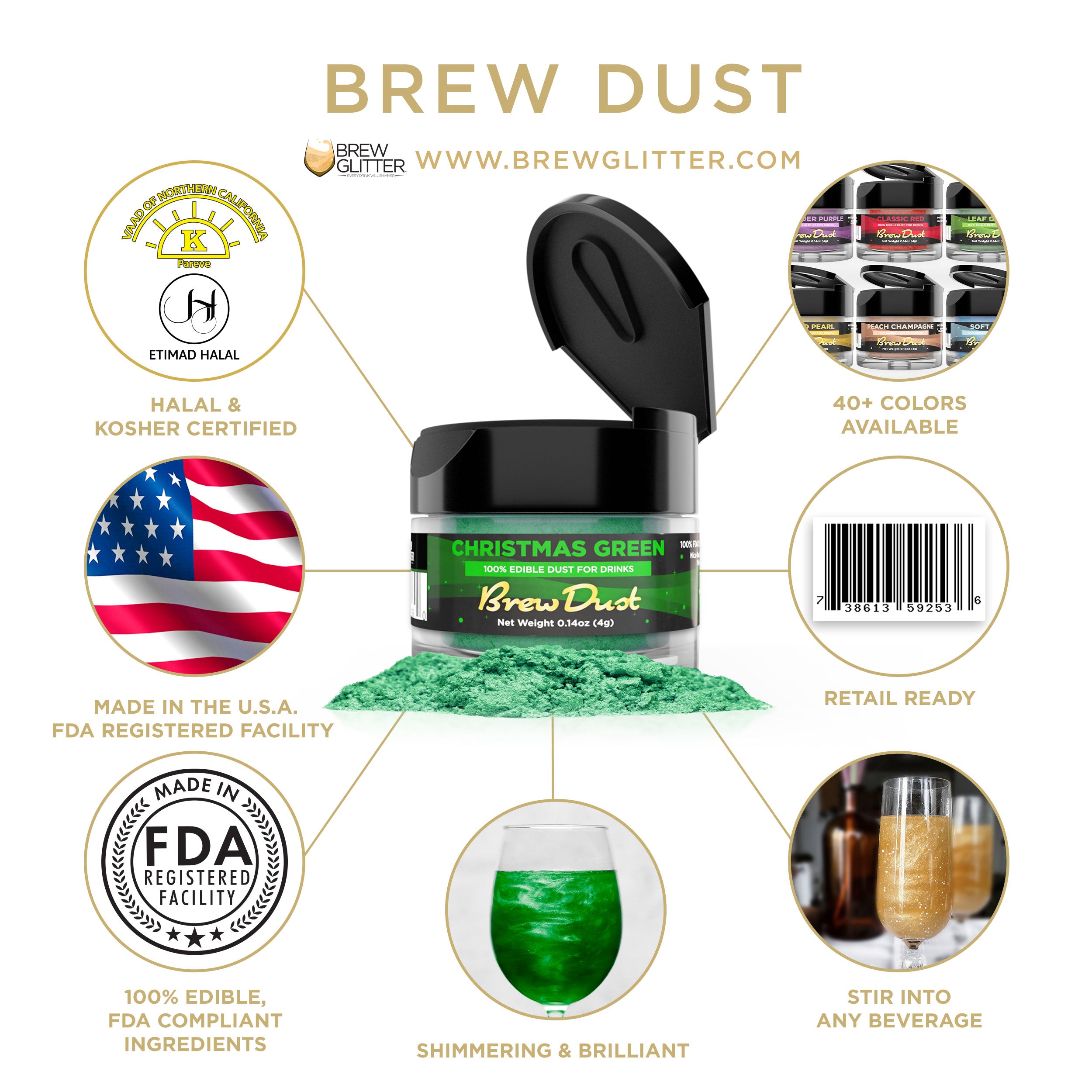 Brew Dust Metallic Edible Drink Powder | Brewglitter.com