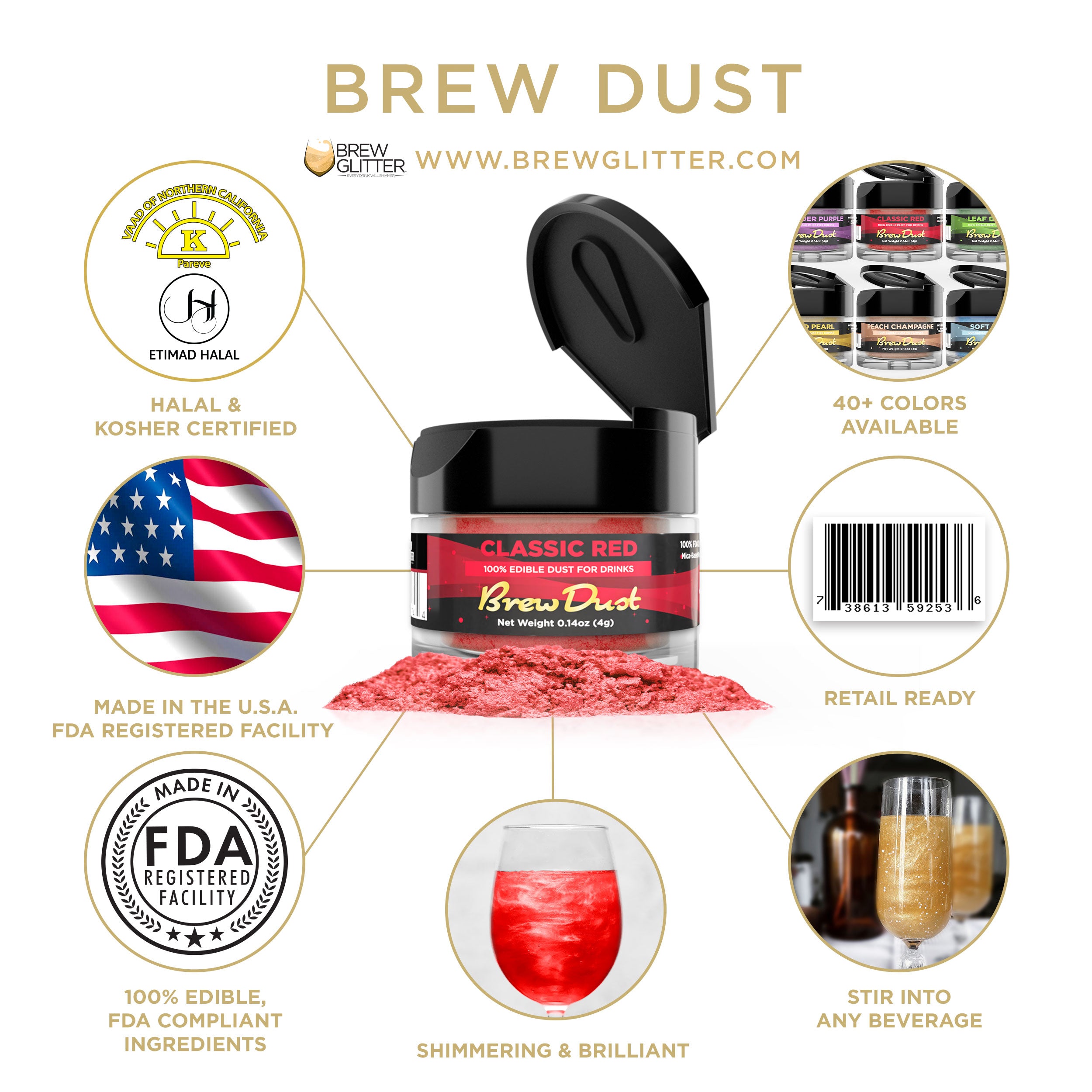 Brew Dust Metallic Edible Drink Powder | Brewglitter.com