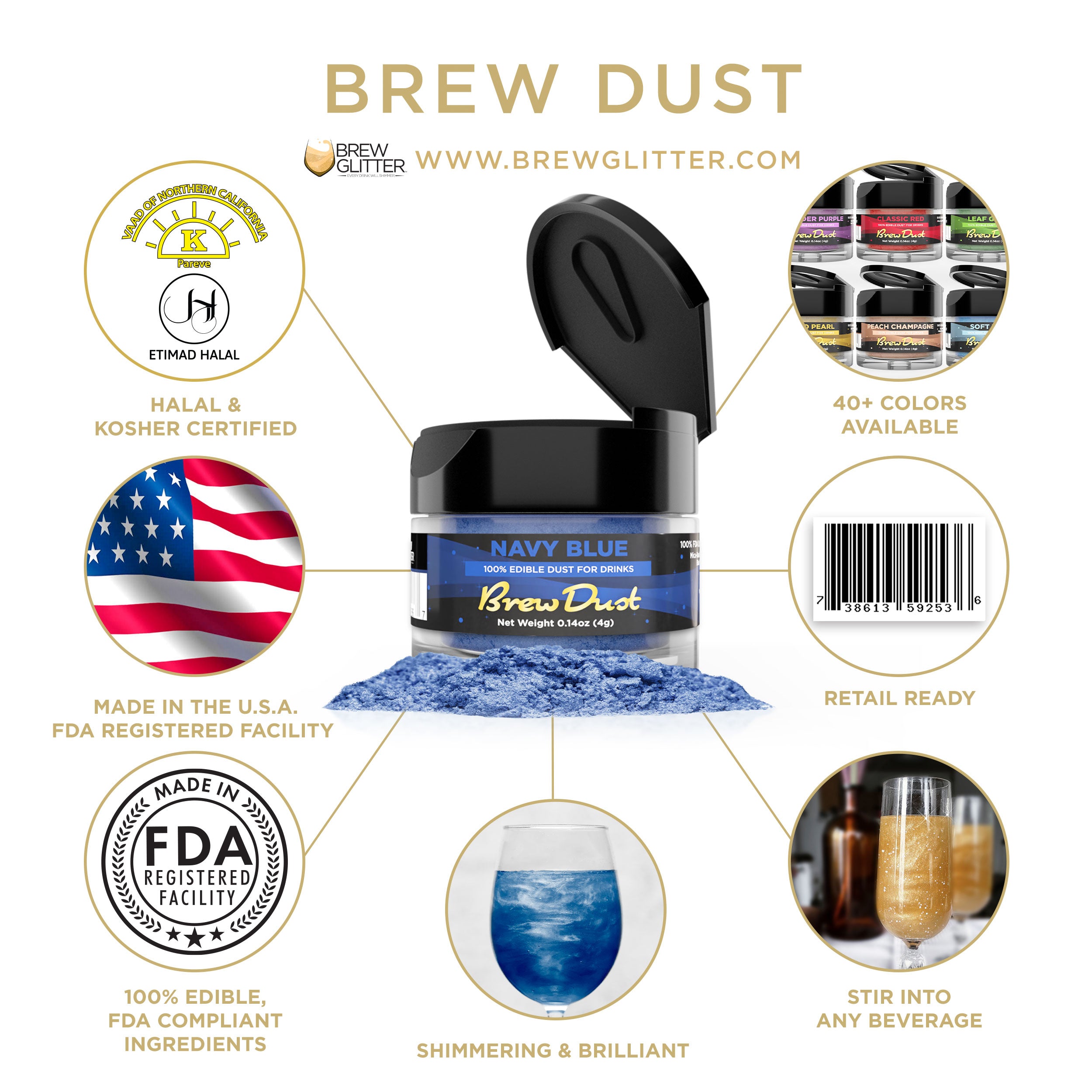 Brew Dust Metallic Edible Drink Powder | Brewglitter.com