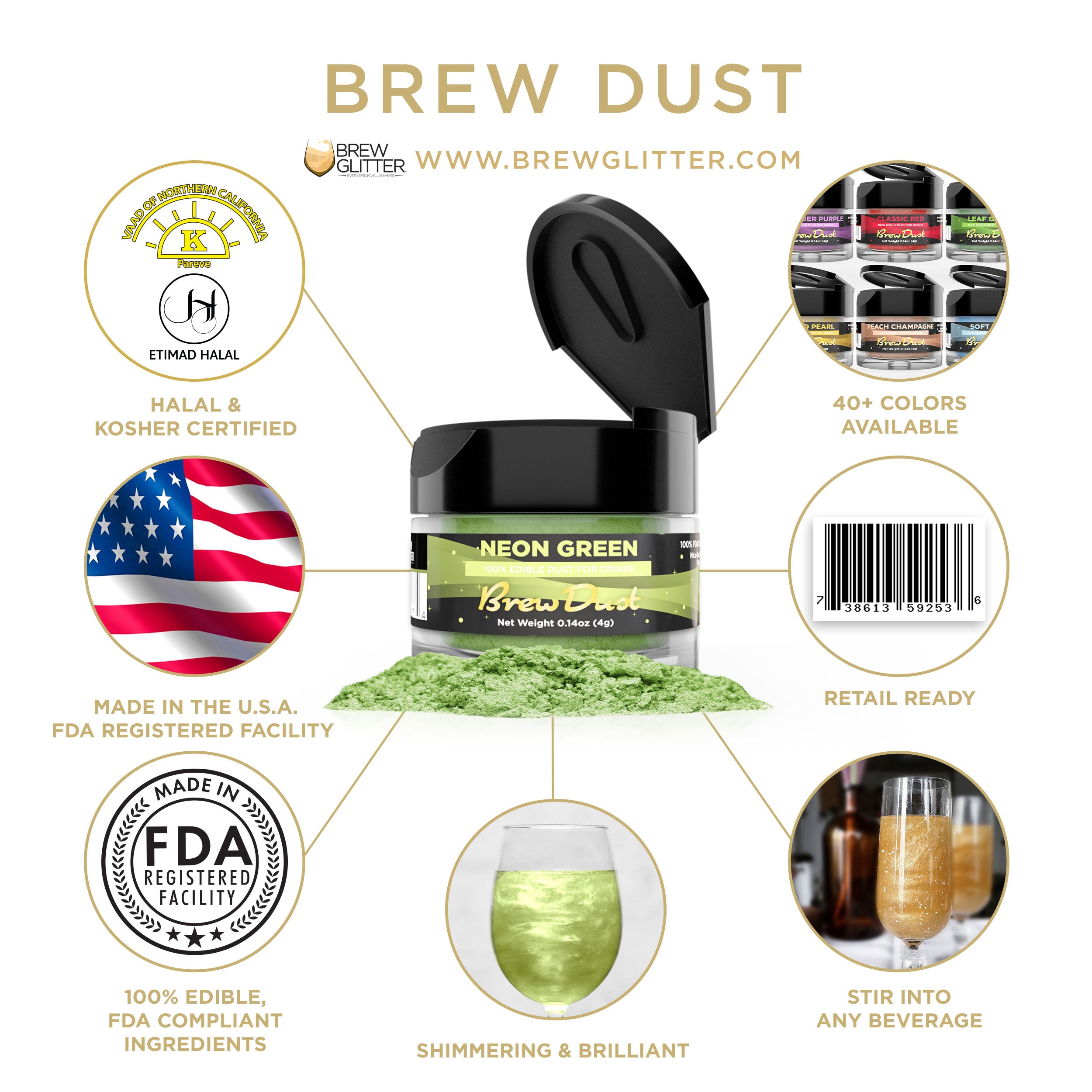 Brew Dust Metallic Edible Drink Powder | Brewglitter.com