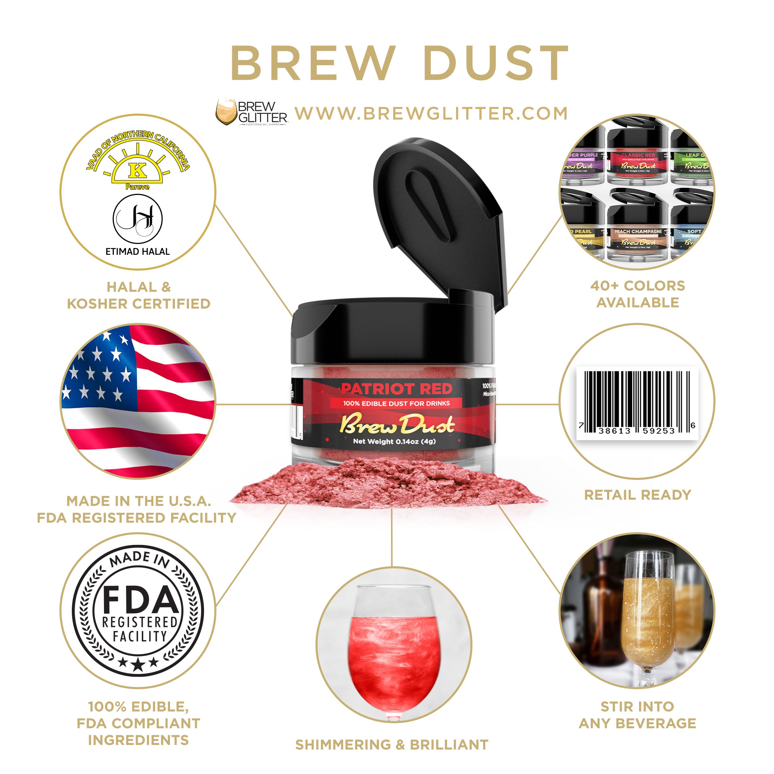 Brew Dust Metallic Edible Drink Powder | Brewglitter.com