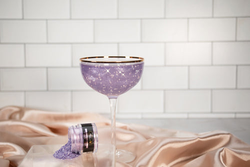 purple edible glitter for drink cocktail | brewglitter.com