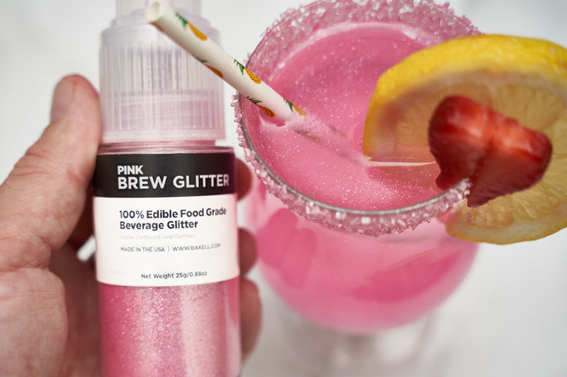 Brew Glitter DIY Shandy, edible drink glitter, 100% edible drink glitter, pink drink glitter, blue drink glitter, pink cocktail rimming sugar sand, green cocktail rimming sugar, bulk drink glitter, beer drink with glitter