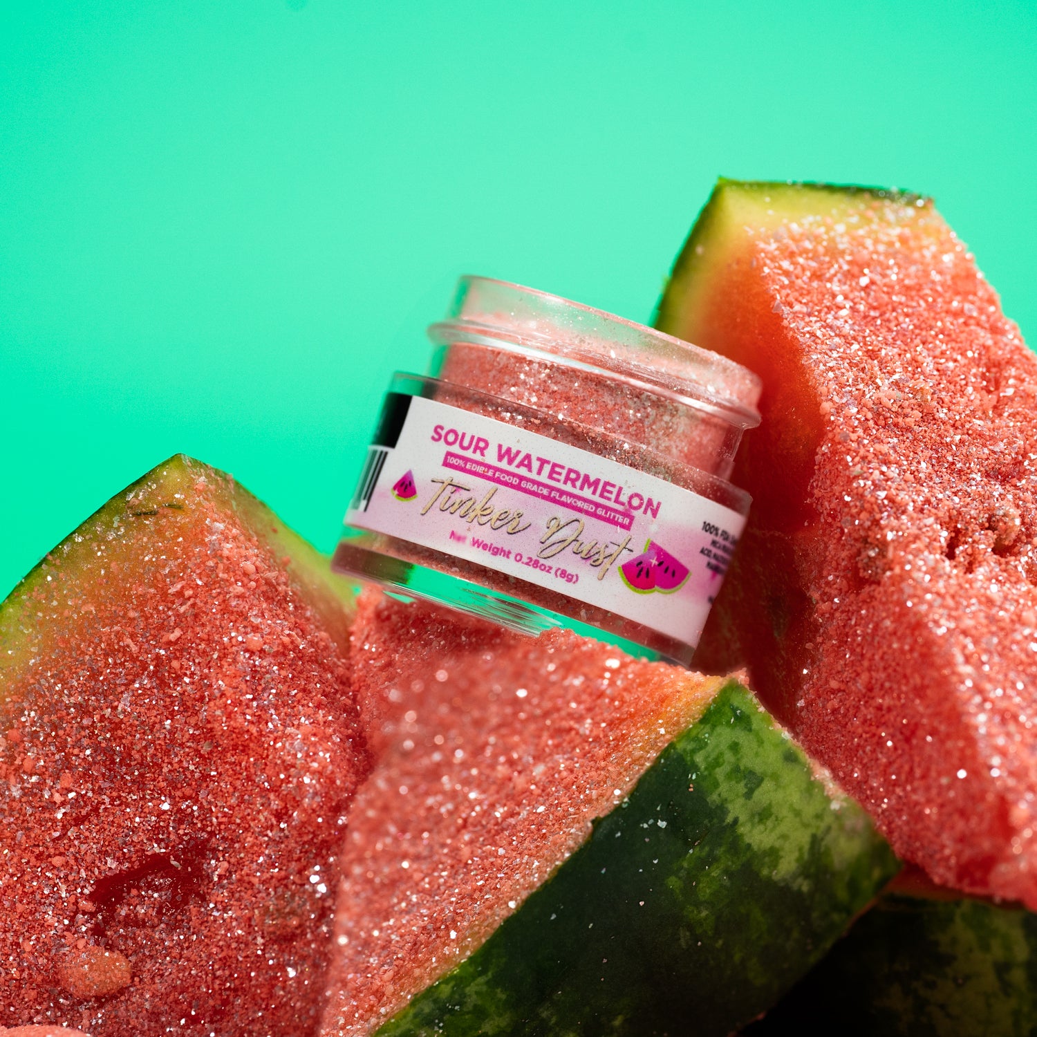 Watermelon with 100% Edible Sour Watermelon Flavored Tinker Dust