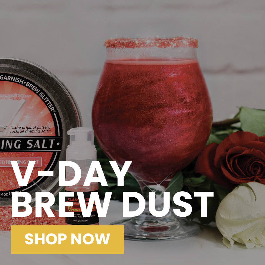 edible beverage pearlescent dust for valentines drinks