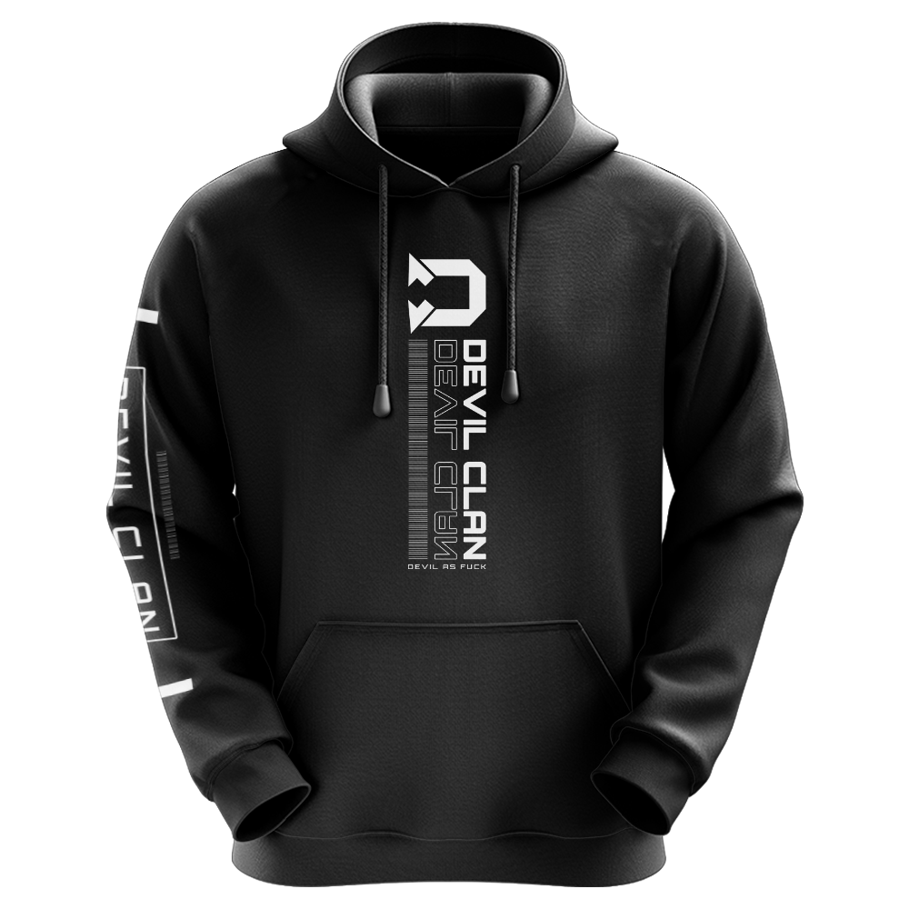 TheDevilClan Techwear Sublimated Hoodie - Black – Aporia Customs