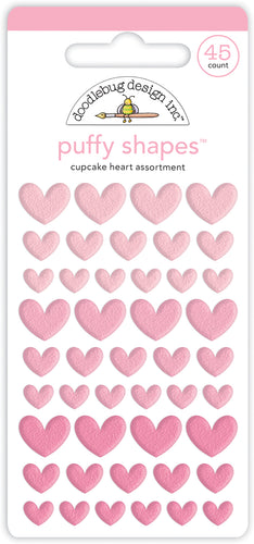 Coral Heart Puffy Shapes Stickers – Layle By Mail