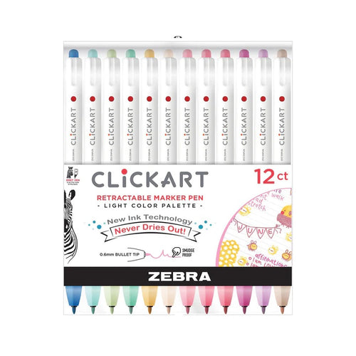 Zebra CLiCKART Retractable Pen Set - DARK Colors – Layle By Mail