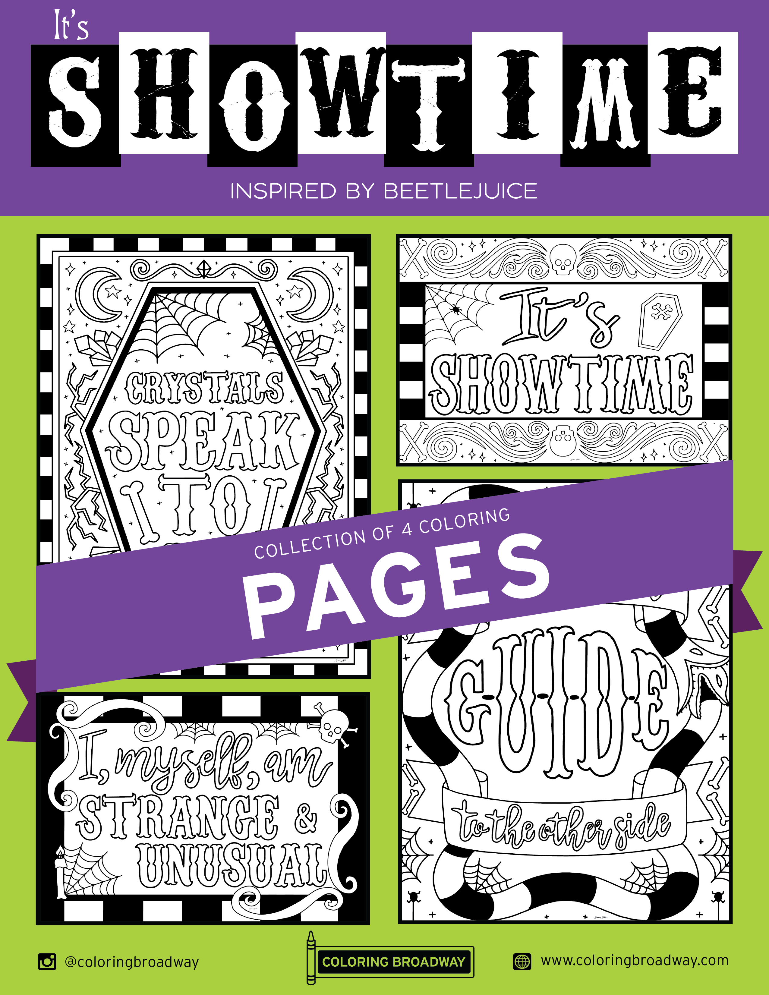 Beetlejuice It S Showtime Coloring Pages Coloring Broadway