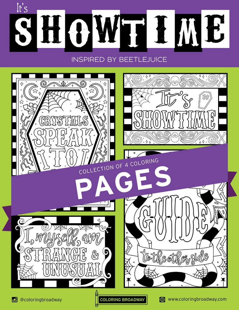 Beetlejuice "It's Showtime" - Coloring Pages | Coloring Broadway