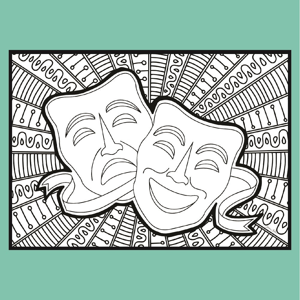 Theatre Scenes Coloring Pages Coloring Broadway