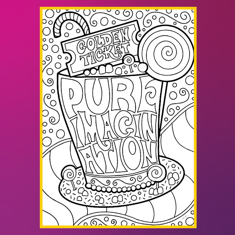 charlie and the chocolate factory coloring pages printable