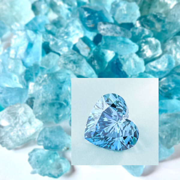 Aquamarine Gemstone and heart