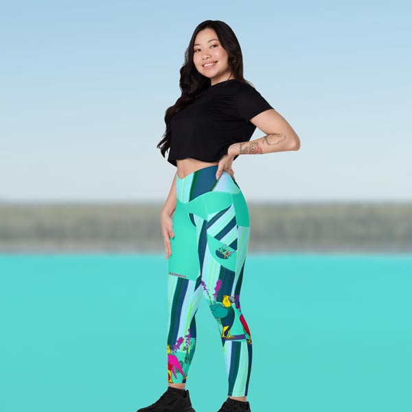 Crossover Forever Love leggings with pockets
