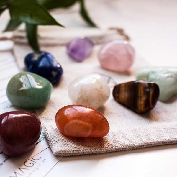 Gems corresponding with Chakras - photo by Esther Verdu
